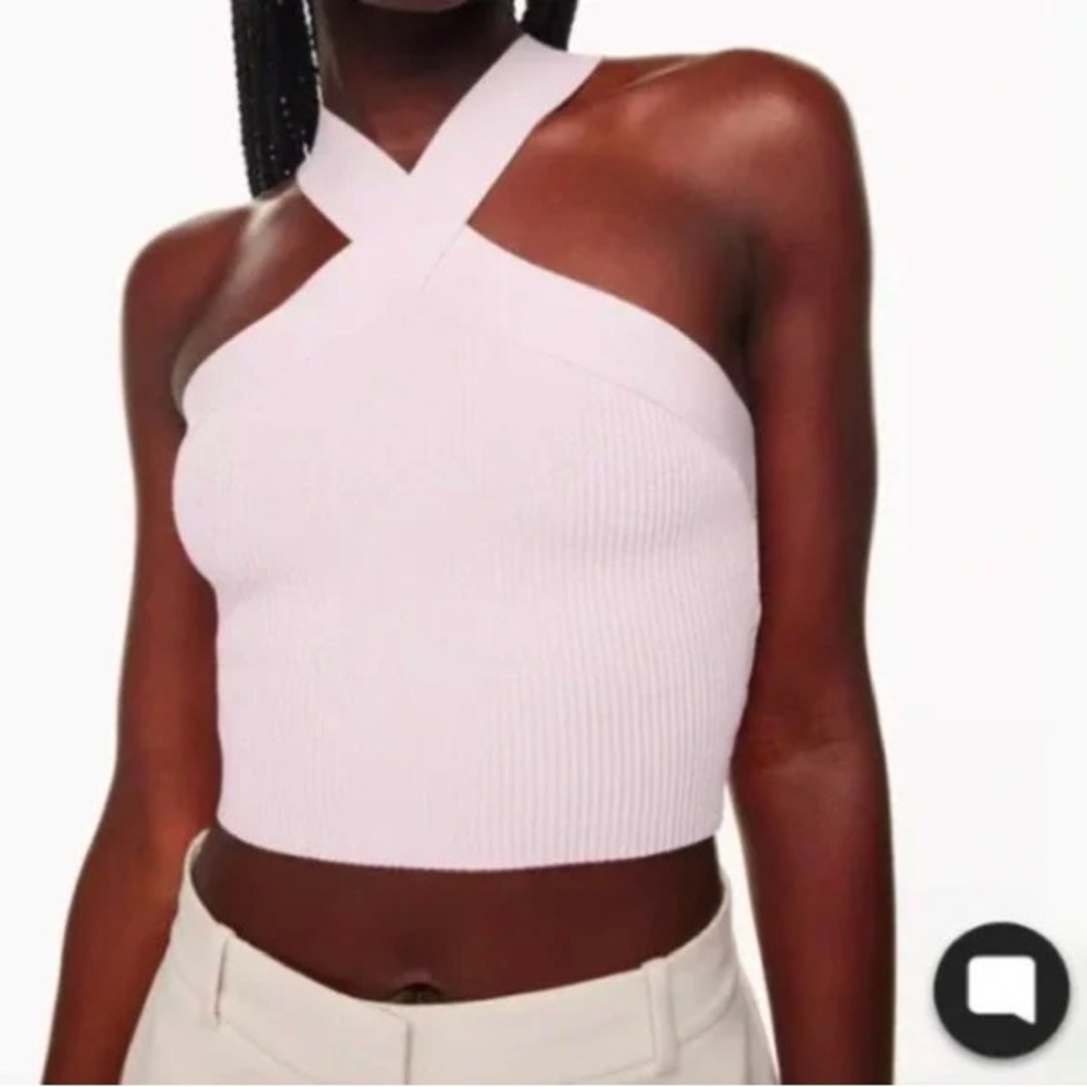 Aritzia criss cross sculpt knit tank